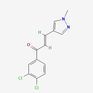 molecular formula C13H10Cl2N2O B4365885 1-(3,4-dichlorophenyl)-3-(1-methyl-1H-pyrazol-4-yl)-2-propen-1-one 