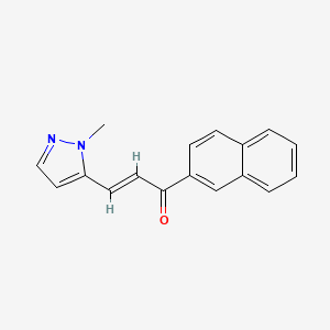 3-(1-methyl-1H-pyrazol-5-yl)-1-(2-naphthyl)-2-propen-1-one