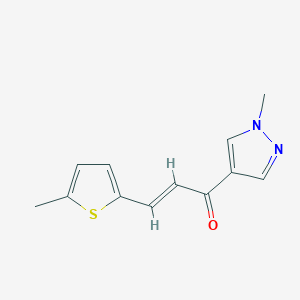 molecular formula C12H12N2OS B4365909 1-(1-methyl-1H-pyrazol-4-yl)-3-(5-methyl-2-thienyl)-2-propen-1-one 