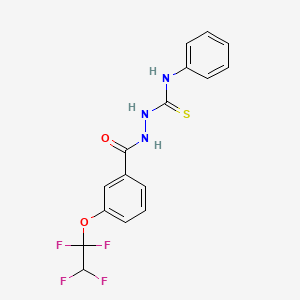 molecular formula C16H13F4N3O2S B4365923 N-phenyl-2-[3-(1,1,2,2-tetrafluoroethoxy)benzoyl]hydrazinecarbothioamide 