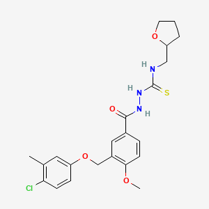 2-{3-[(4-chloro-3-methylphenoxy)methyl]-4-methoxybenzoyl}-N-(tetrahydro-2-furanylmethyl)hydrazinecarbothioamide