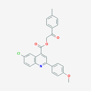 2-(4-Methylphenyl)-2-oxoethyl 6-chloro-2-(4-methoxyphenyl)-4-quinolinecarboxylate