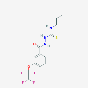 molecular formula C14H17F4N3O2S B4365944 N-butyl-2-[3-(1,1,2,2-tetrafluoroethoxy)benzoyl]hydrazinecarbothioamide 