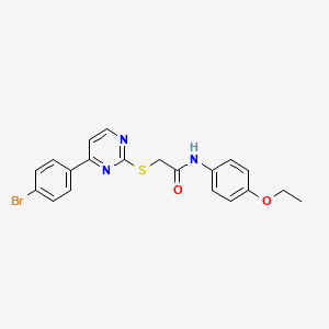molecular formula C20H18BrN3O2S B4366014 2-{[4-(4-bromophenyl)-2-pyrimidinyl]thio}-N-(4-ethoxyphenyl)acetamide 