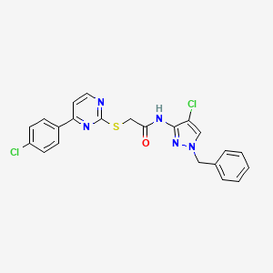 N-(1-benzyl-4-chloro-1H-pyrazol-3-yl)-2-{[4-(4-chlorophenyl)-2-pyrimidinyl]thio}acetamide