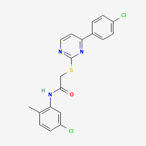 N-(5-chloro-2-methylphenyl)-2-{[4-(4-chlorophenyl)-2-pyrimidinyl]thio}acetamide