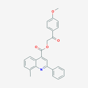 2-(4-Methoxyphenyl)-2-oxoethyl 8-methyl-2-phenylquinoline-4-carboxylate