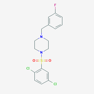 molecular formula C17H17Cl2FN2O2S B4366135 1-[(2,5-dichlorophenyl)sulfonyl]-4-(3-fluorobenzyl)piperazine 
