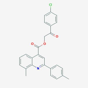 2-(4-Chlorophenyl)-2-oxoethyl 8-methyl-2-(4-methylphenyl)-4-quinolinecarboxylate