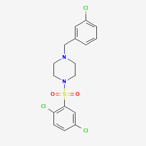 molecular formula C17H17Cl3N2O2S B4366158 1-(3-chlorobenzyl)-4-[(2,5-dichlorophenyl)sulfonyl]piperazine 