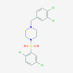 molecular formula C17H16Cl4N2O2S B4366166 1-(3,4-dichlorobenzyl)-4-[(2,5-dichlorophenyl)sulfonyl]piperazine 
