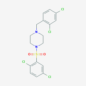1-(2,4-dichlorobenzyl)-4-[(2,5-dichlorophenyl)sulfonyl]piperazine