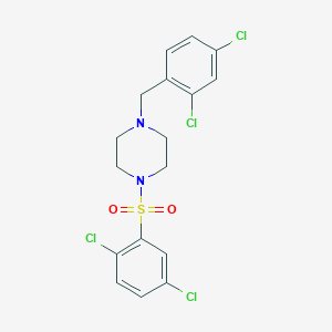 molecular formula C17H16Cl4N2O2S B4366170 1-(2,4-dichlorobenzyl)-4-[(2,5-dichlorophenyl)sulfonyl]piperazine 