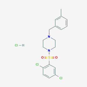 molecular formula C18H21Cl3N2O2S B4366178 1-[(2,5-dichlorophenyl)sulfonyl]-4-(3-methylbenzyl)piperazine hydrochloride 