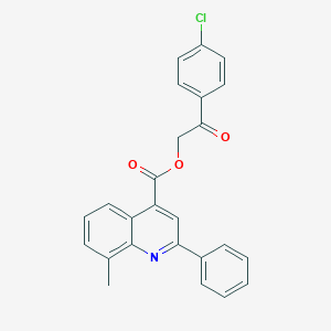 2-(4-Chlorophenyl)-2-oxoethyl 8-methyl-2-phenyl-4-quinolinecarboxylate