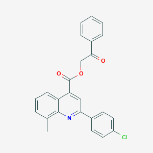 2-Oxo-2-phenylethyl 2-(4-chlorophenyl)-8-methyl-4-quinolinecarboxylate