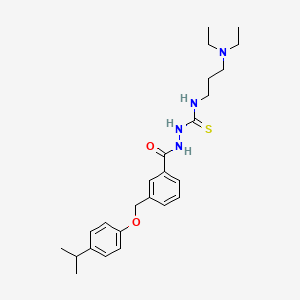 N-[3-(diethylamino)propyl]-2-{3-[(4-isopropylphenoxy)methyl]benzoyl}hydrazinecarbothioamide