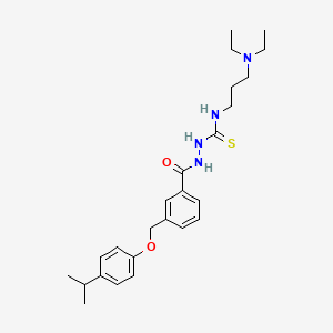 molecular formula C25H36N4O2S B4366216 N-[3-(diethylamino)propyl]-2-{3-[(4-isopropylphenoxy)methyl]benzoyl}hydrazinecarbothioamide 