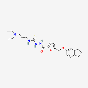 N-[3-(diethylamino)propyl]-2-{5-[(2,3-dihydro-1H-inden-5-yloxy)methyl]-2-furoyl}hydrazinecarbothioamide