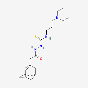 molecular formula C20H36N4OS B4366229 2-(1-adamantylacetyl)-N-[3-(diethylamino)propyl]hydrazinecarbothioamide 
