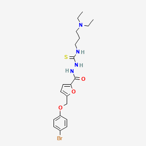 molecular formula C20H27BrN4O3S B4366242 2-{5-[(4-bromophenoxy)methyl]-2-furoyl}-N-[3-(diethylamino)propyl]hydrazinecarbothioamide 