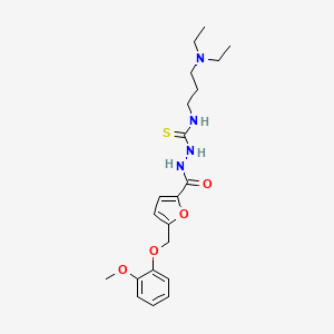 N-[3-(diethylamino)propyl]-2-{5-[(2-methoxyphenoxy)methyl]-2-furoyl}hydrazinecarbothioamide