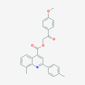 2-(4-Methoxyphenyl)-2-oxoethyl 8-methyl-2-(4-methylphenyl)-4-quinolinecarboxylate