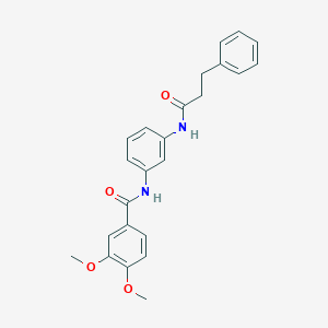 3,4-dimethoxy-N-{3-[(3-phenylpropanoyl)amino]phenyl}benzamide