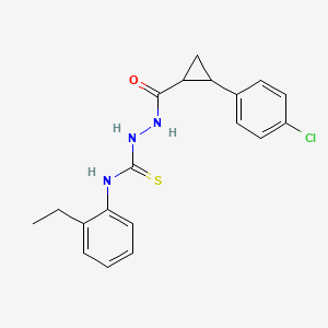 2-{[2-(4-chlorophenyl)cyclopropyl]carbonyl}-N-(2-ethylphenyl)hydrazinecarbothioamide