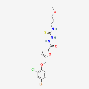 2-{5-[(4-bromo-2-chlorophenoxy)methyl]-2-furoyl}-N-(3-methoxypropyl)hydrazinecarbothioamide