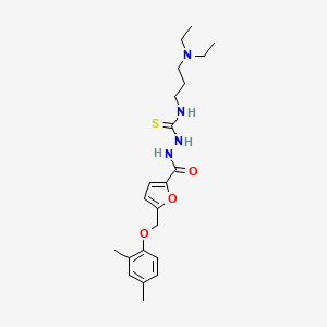 N-[3-(diethylamino)propyl]-2-{5-[(2,4-dimethylphenoxy)methyl]-2-furoyl}hydrazinecarbothioamide