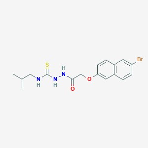 2-{[(6-bromo-2-naphthyl)oxy]acetyl}-N-isobutylhydrazinecarbothioamide