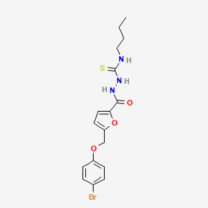 2-{5-[(4-bromophenoxy)methyl]-2-furoyl}-N-butylhydrazinecarbothioamide