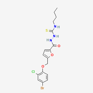 2-{5-[(4-bromo-2-chlorophenoxy)methyl]-2-furoyl}-N-butylhydrazinecarbothioamide