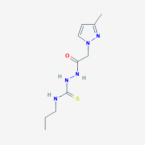 2-[(3-methyl-1H-pyrazol-1-yl)acetyl]-N-propylhydrazinecarbothioamide