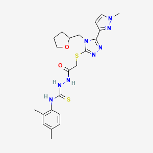 N-(2,4-dimethylphenyl)-2-({[5-(1-methyl-1H-pyrazol-3-yl)-4-(tetrahydro-2-furanylmethyl)-4H-1,2,4-triazol-3-yl]thio}acetyl)hydrazinecarbothioamide