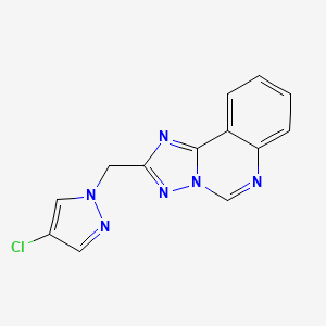 2-[(4-chloro-1H-pyrazol-1-yl)methyl][1,2,4]triazolo[1,5-c]quinazoline