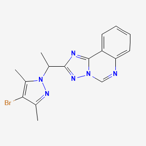 2-[1-(4-bromo-3,5-dimethyl-1H-pyrazol-1-yl)ethyl][1,2,4]triazolo[1,5-c]quinazoline