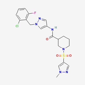 N-[1-(2-chloro-6-fluorobenzyl)-1H-pyrazol-4-yl]-1-[(1-methyl-1H-pyrazol-4-yl)sulfonyl]-3-piperidinecarboxamide