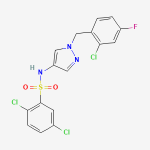 2,5-dichloro-N-[1-(2-chloro-4-fluorobenzyl)-1H-pyrazol-4-yl]benzenesulfonamide