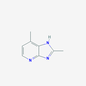 molecular formula C8H9N3 B043665 2,7-二甲基-1H-咪唑并[4,5-b]吡啶 CAS No. 115951-60-5