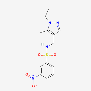 N-[(1-ethyl-5-methyl-1H-pyrazol-4-yl)methyl]-3-nitrobenzenesulfonamide