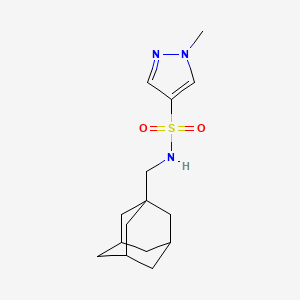 molecular formula C15H23N3O2S B4366581 N-(1-adamantylmethyl)-1-methyl-1H-pyrazole-4-sulfonamide 