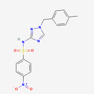 molecular formula C16H15N5O4S B4366608 N-[1-(4-methylbenzyl)-1H-1,2,4-triazol-3-yl]-4-nitrobenzenesulfonamide 