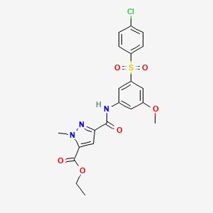 ethyl 3-[({3-[(4-chlorophenyl)sulfonyl]-5-methoxyphenyl}amino)carbonyl]-1-methyl-1H-pyrazole-5-carboxylate