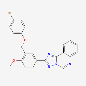 molecular formula C23H17BrN4O2 B4366672 2-{3-[(4-bromophenoxy)methyl]-4-methoxyphenyl}[1,2,4]triazolo[1,5-c]quinazoline 