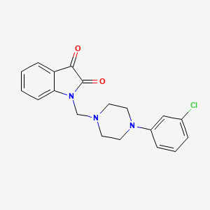 1-{[4-(3-chlorophenyl)-1-piperazinyl]methyl}-1H-indole-2,3-dione