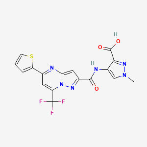 1-methyl-4-({[5-(2-thienyl)-7-(trifluoromethyl)pyrazolo[1,5-a]pyrimidin-2-yl]carbonyl}amino)-1H-pyrazole-3-carboxylic acid