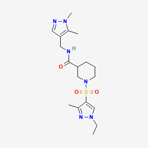 N-[(1,5-dimethyl-1H-pyrazol-4-yl)methyl]-1-[(1-ethyl-3-methyl-1H-pyrazol-4-yl)sulfonyl]-3-piperidinecarboxamide