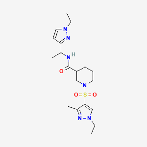 1-[(1-ethyl-3-methyl-1H-pyrazol-4-yl)sulfonyl]-N-[1-(1-ethyl-1H-pyrazol-3-yl)ethyl]-3-piperidinecarboxamide